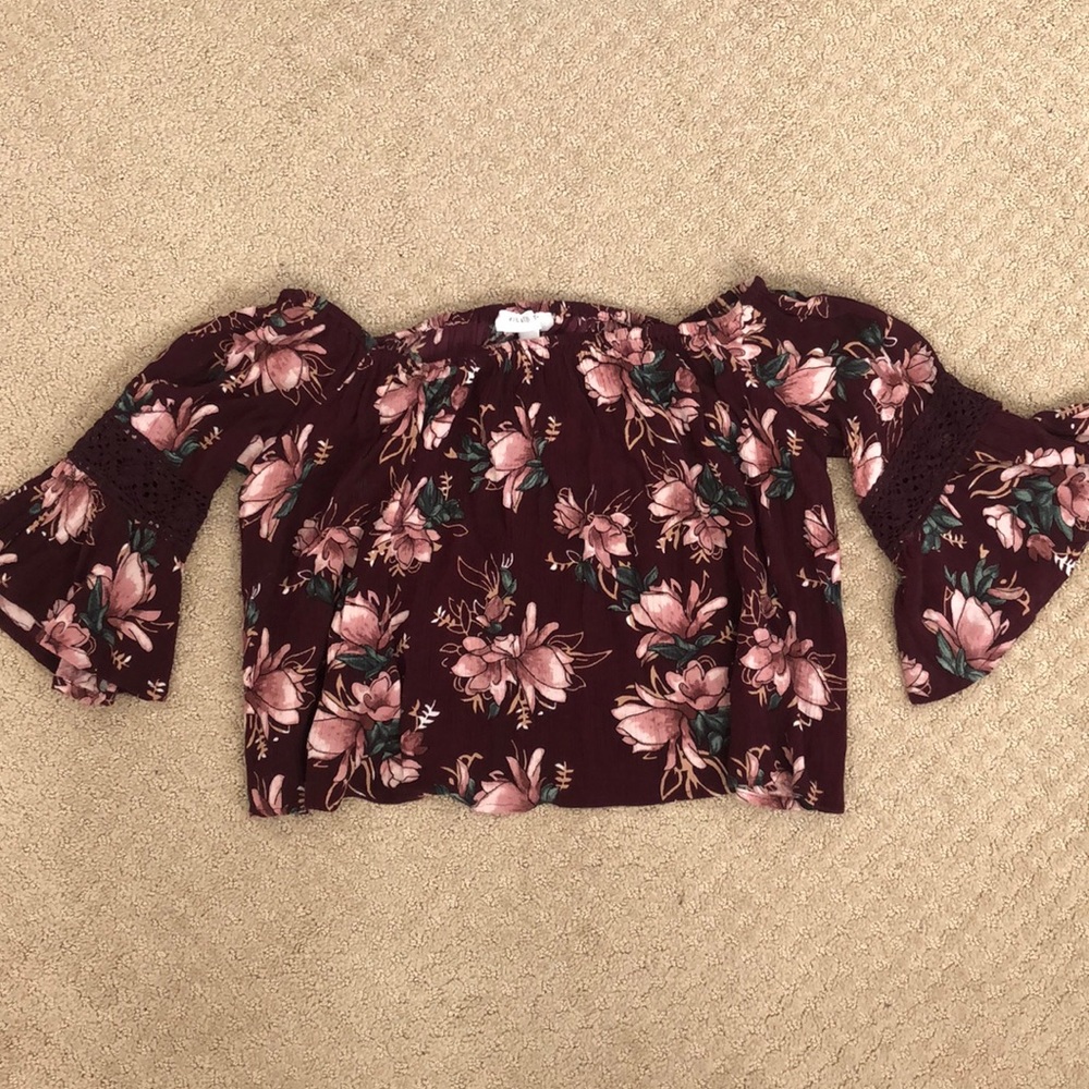 Flowery Off the Shoulder Top